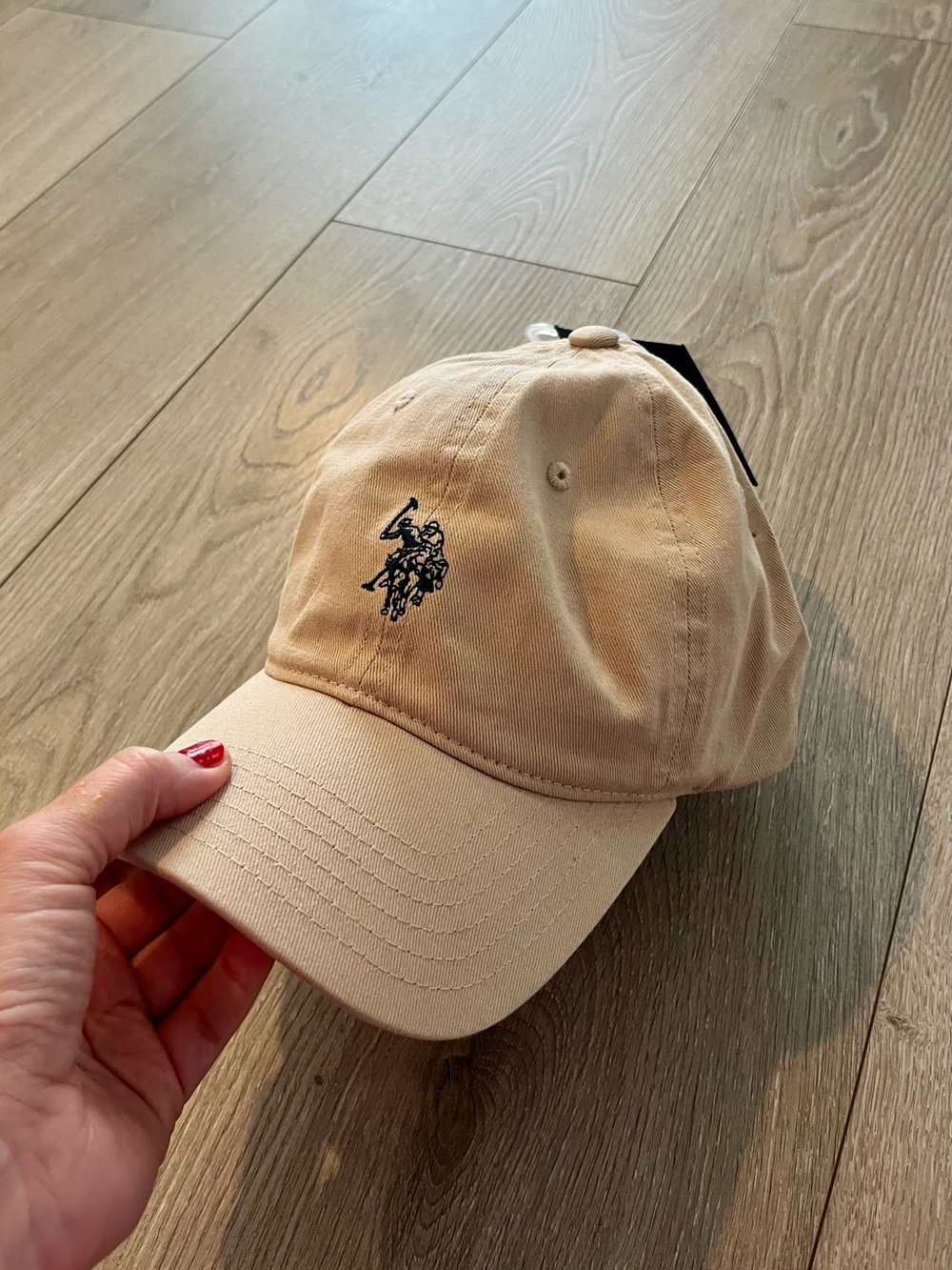 U.S. Polo Assn. Beige Baseball Cap with Embroidered Logo